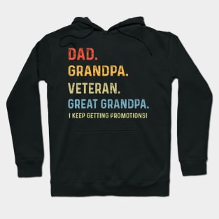 Fathers Day Dad Grandpa Veteran Great Grandpa From Grandkids Hoodie